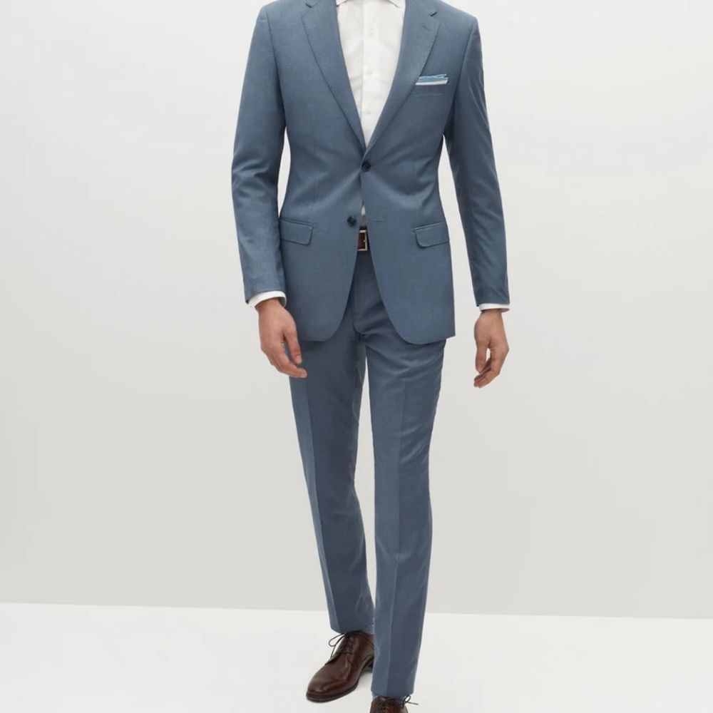 NWT,The Groomsman Suit Men's Dress Pants Light Modern Blue